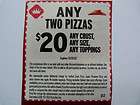 Pizza Hut coupons Any 2 Pizzas   Any Crust, Any Size, Any Toppings 