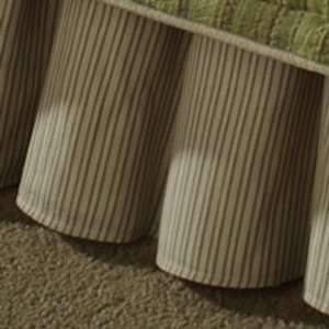    Brown Pinstripes Full Bed Skirt   Vineyard Dream: Home & Kitchen