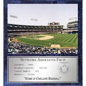 Network Associates Field (Oakland Athletics) 12 x 15 Plaque with 8 