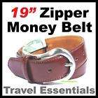 Leather Brown Money Belt / Travel Belt   Medium. 19 Secret 