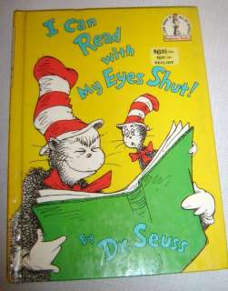 Can Read With My Eyes Shut Dr. Seuss 1978 Read Book  