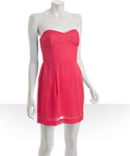 BCBGeneration raspberry bustier strapless dress   