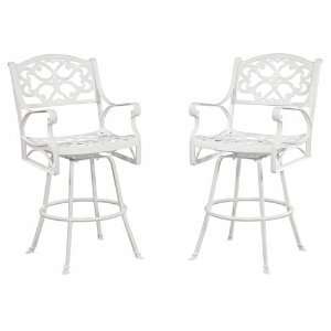  Home Styles Furniture Biscayne Bistro Stool White Finish 