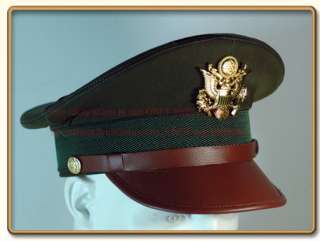 WW2 US Army Officers Olive Drab Peaked Service Cap  