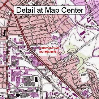 USGS Topographic Quadrangle Map   Baltimore East, Maryland (Folded 