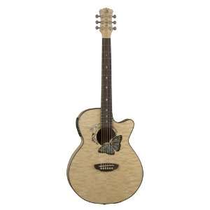   : Luna Fauna Butterfly Acoustic/Electric Guitar: Musical Instruments