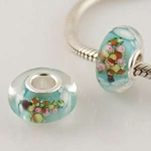 CHRISTMAS TREE 925 silver Murano Glass charm bead for Pandora Baigi 