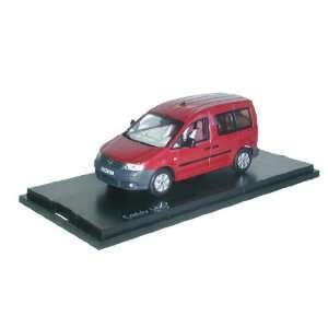 Volkswagen Caddy Life   Burgundy   1/43rd Scale Promotional Model