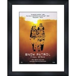 : SNOW PATROL Final Straw   Custom Framed Original Ad   Framed Music 