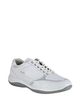 Prada Prada Sport white perforated leather sneakers