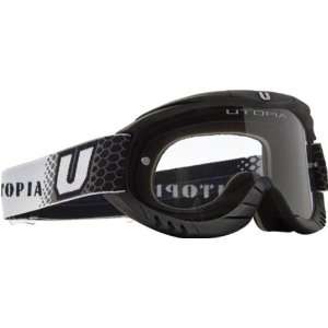  Utopia Slayer Pro MX Motocross Goggles (Matte Black) White 