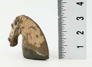 RARE WELL MADE ANCIENT POTTERY TOMB HORSE HEAD c532  