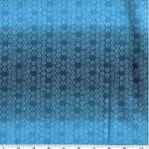  45 Wide Potpourri Geometric Blue Fabric By The Yard 