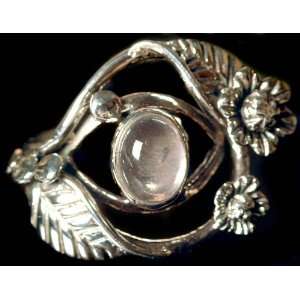  Rose Quartz Vegetative Ring   Sterling Silver: Everything 
