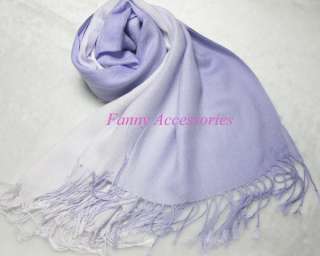 Color Gradient Pashmina Scarf Wrap Bridal Shawl Purple  