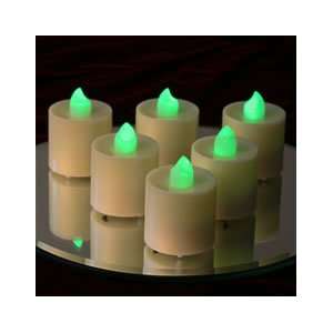   Tall Tea Lights   Lime Green LED   Battery Operated