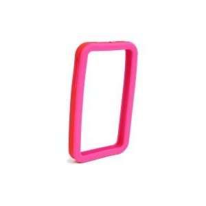   Rubber Bumper Frame for iPhone 4   Pink/Red IMPIPS226PR Electronics