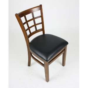  Lattice Back Style Solid Wood Dining Chair   Mahogany 