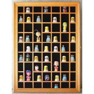 59 Thimble Miniature Display Case Cabinet, with REAL glass door, Solid 