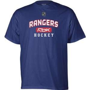   New York Rangers  Navy  Center Ice RBK Practice T Shirt Sports
