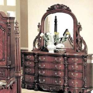   Wildon Home Savannah Dresser and Mirror Set in Dark Cherry: Home