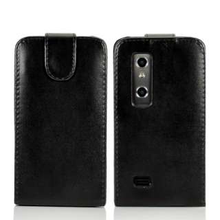 Black Leather Case Cover Pouch for LG Optimus 3D P920  