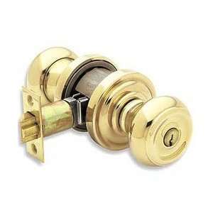   5210003ENT Colonial Keyed Knob Exterior Door Hardware   Lifetime Brass