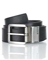Calvin Klein Dress Belt, Engraved Logo Belt