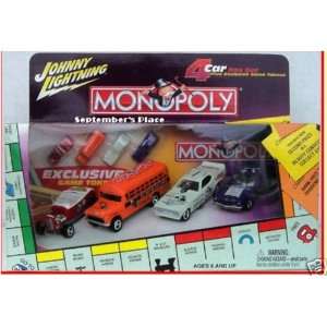  Johnny Lightning Monopoly 4 Car Set : 1977 Camaro, Bus 