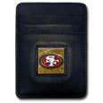 NFL LEATHER MONEY CLIP /CARD HOLDER SAN FRANCISCO 49ERS