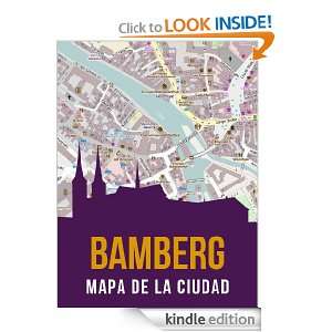  Bamberg, Alemania mapa de la ciudad (Spanish Edition 