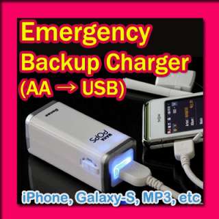 AA battery Cell Phone Booster Backup iPhone Galaxy iPod  