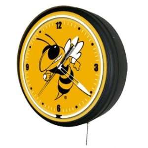  Georgia Tech Yellow Jackets Jumbo Neon Clock: Sports 
