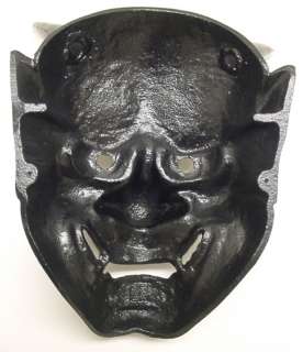 Iron Japanese Noh Mask Hannya, wall decoration  