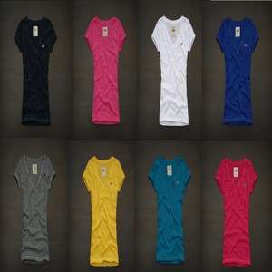 2012 NEW Hollister by Abercrombie womens V Neck Classic LgoTee T Shirt 