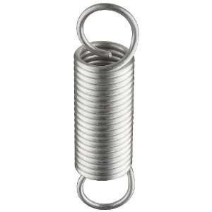 Extension Spring, 302 Stainless Steel, Inch, 1 OD, 0.115 Wire Size 