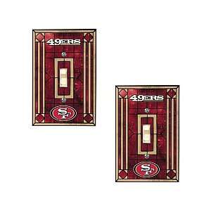  Memory Company San Francisco 49Ers Art Glass Swtich Covers 
