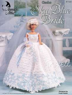Sky Blue Bride, Annies crochet patterns fit Barbie  