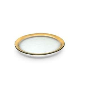  AnnieGlass Roman Antique Salad Plate   8.75 Inches Gold 