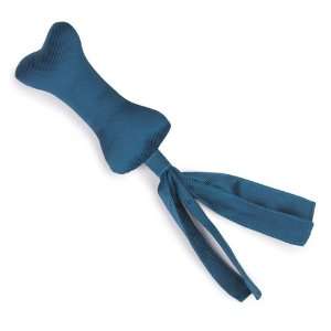   Nylon Tassel Tug Dog Toy, Bone, 13 1/4 Inch, Blue