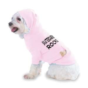  Skateboarding Rocks Hooded (Hoody) T Shirt with pocket for your Dog 