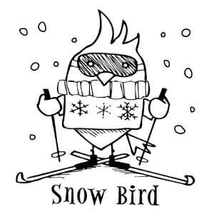   : Inkadinkado Christmas Clear Mini Stamps, Snow Bird: Home & Kitchen