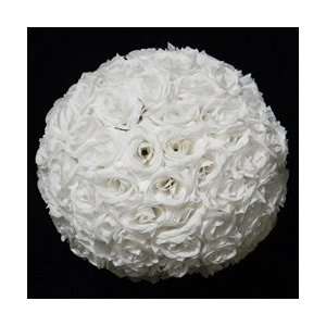 Rose Flower Ball Lantern 12 in., WHITE 