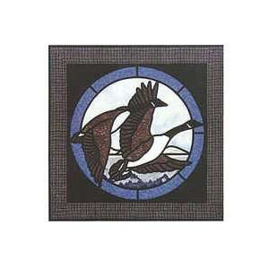  PT1068 Canadian Geese Stained Glass Quilt Pattern by 