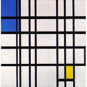 Mondrian Art Reproductions and Oil Paintings Rhythm of Black Lines 