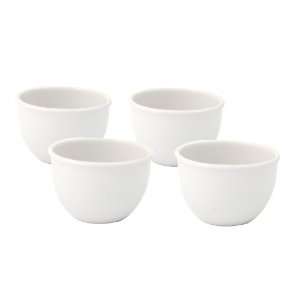  Chantal Set of 4 Ceramic 1 Cup Prep Bowl, Glossy White 