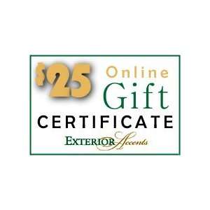  $25 Online Gift Certificate