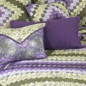 Donna Sharp Plum Quilted Reversible Rectangle Throw Pillow