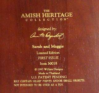 BRAND NEW AMISH HERITAGE SARAH & MAGGIE 1ST LE 30018  