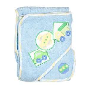 Mon Cheri Toy Blocks Hooded Towel & Washcloth Set   blue, one size